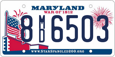 MD license plate 8MD6503