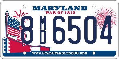 MD license plate 8MD6504