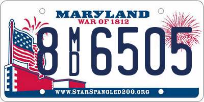 MD license plate 8MD6505