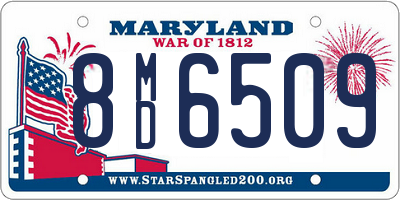 MD license plate 8MD6509