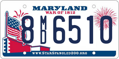 MD license plate 8MD6510