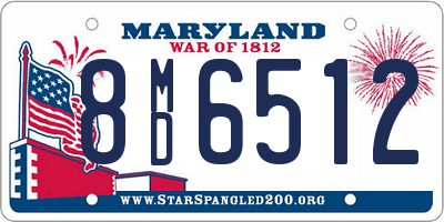 MD license plate 8MD6512