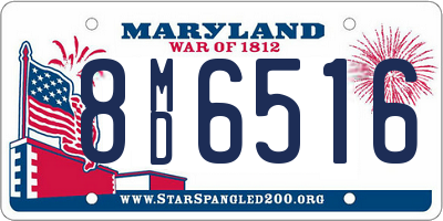 MD license plate 8MD6516