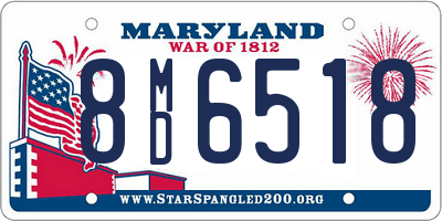 MD license plate 8MD6518