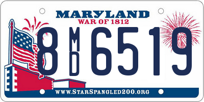 MD license plate 8MD6519