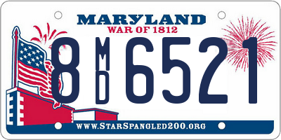 MD license plate 8MD6521