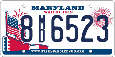 MD license plate 8MD6523