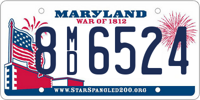 MD license plate 8MD6524