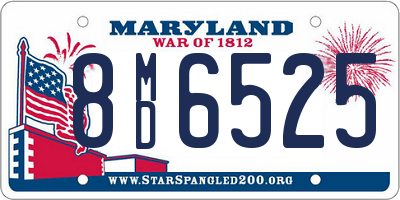 MD license plate 8MD6525