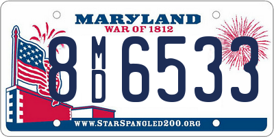 MD license plate 8MD6533