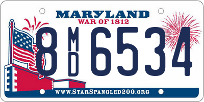 MD license plate 8MD6534