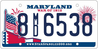 MD license plate 8MD6538