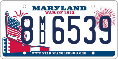 MD license plate 8MD6539