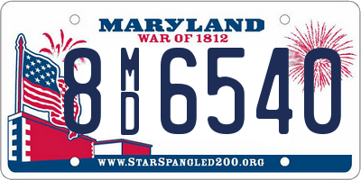 MD license plate 8MD6540