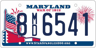 MD license plate 8MD6541