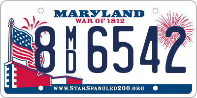 MD license plate 8MD6542