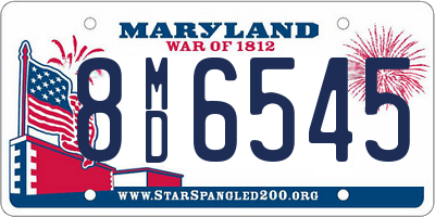 MD license plate 8MD6545