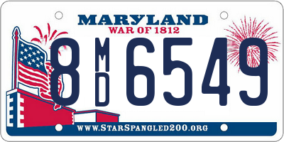 MD license plate 8MD6549