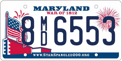 MD license plate 8MD6553