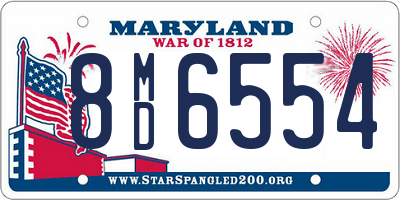 MD license plate 8MD6554