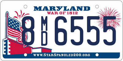 MD license plate 8MD6555