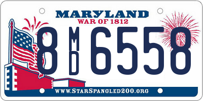 MD license plate 8MD6558