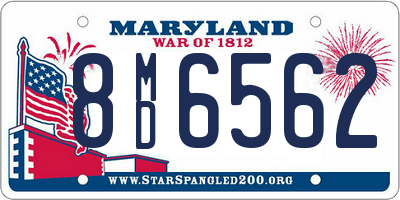 MD license plate 8MD6562