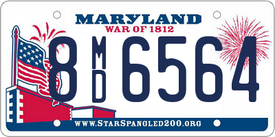 MD license plate 8MD6564