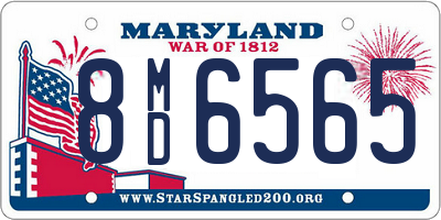 MD license plate 8MD6565