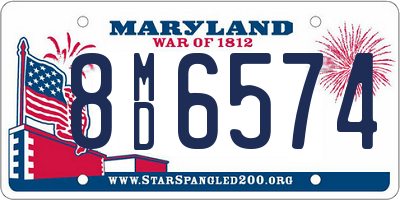 MD license plate 8MD6574