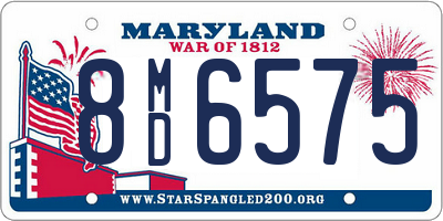 MD license plate 8MD6575