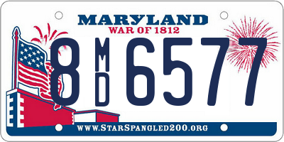 MD license plate 8MD6577