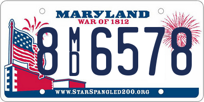 MD license plate 8MD6578