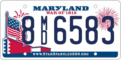 MD license plate 8MD6583