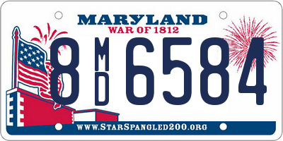 MD license plate 8MD6584