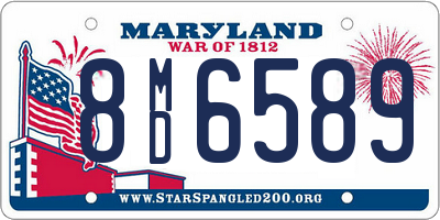 MD license plate 8MD6589