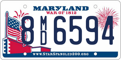 MD license plate 8MD6594