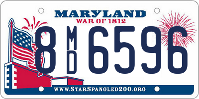 MD license plate 8MD6596