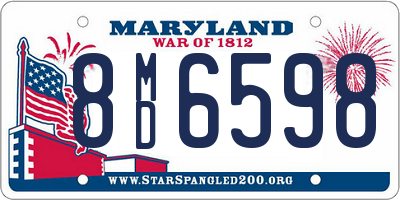 MD license plate 8MD6598