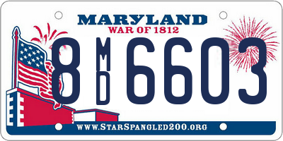 MD license plate 8MD6603