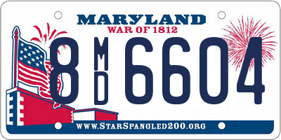 MD license plate 8MD6604