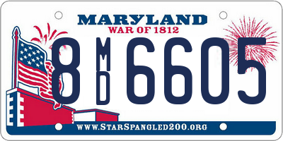 MD license plate 8MD6605