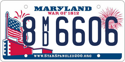 MD license plate 8MD6606