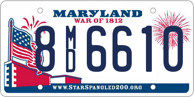 MD license plate 8MD6610