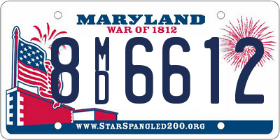 MD license plate 8MD6612