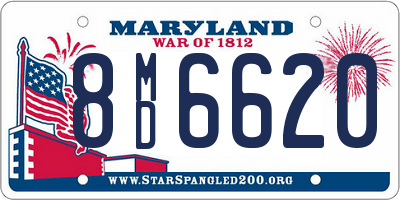 MD license plate 8MD6620