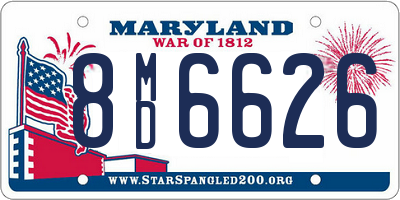 MD license plate 8MD6626