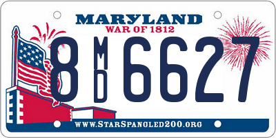 MD license plate 8MD6627