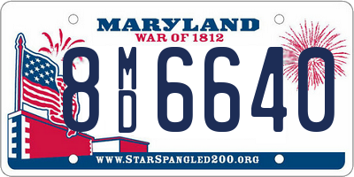 MD license plate 8MD6640