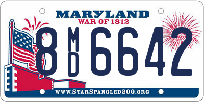 MD license plate 8MD6642